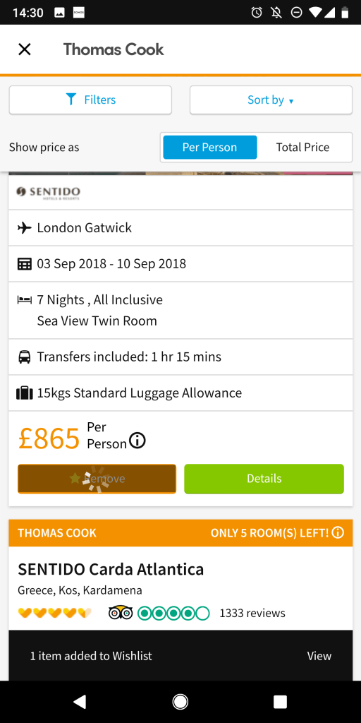in-app web view